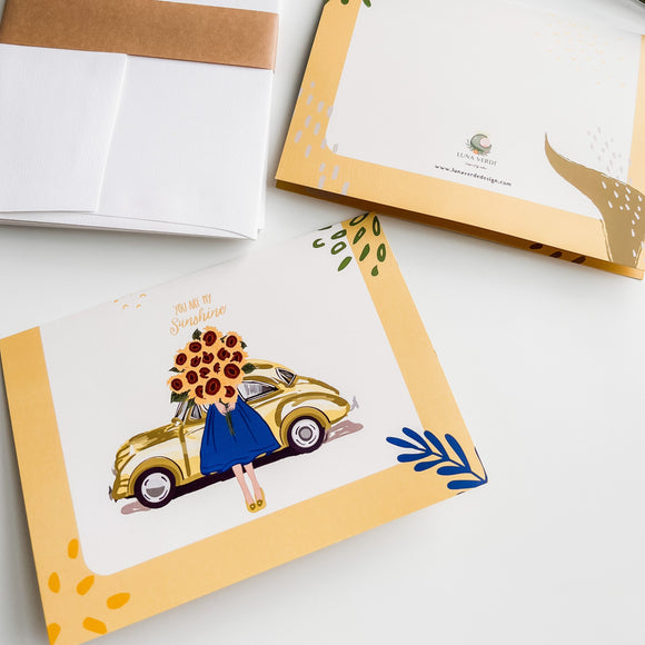 You are my sunshine | Blank Greeting Cards