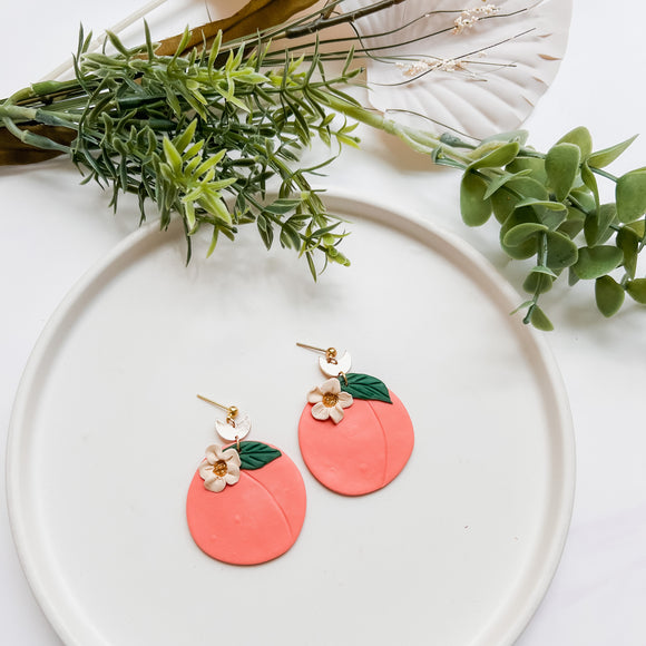 The Peach’s  | Clay Earrings
