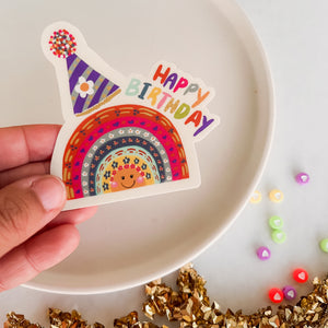 Happy Birthday Rainbow | Vinyl Sticker